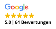 64 Google-Bewertungen mit je 5 Sternen per Mai 2025