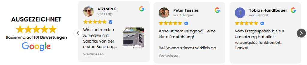 3 5-Sterne Google Bewertungen